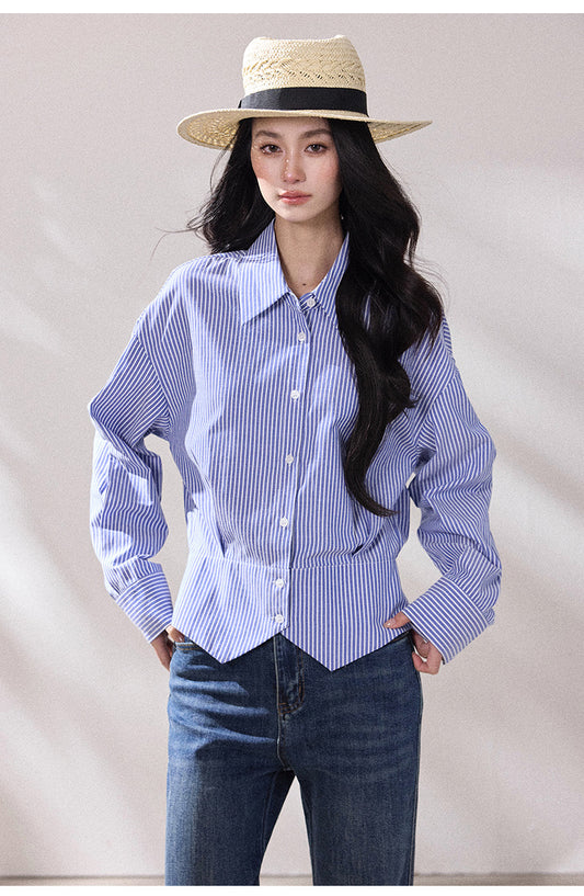 Celeste Blue Striped Shirt