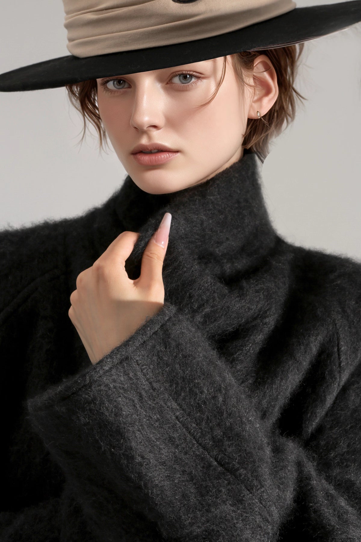 Luxury Tibetan Yak Wool Knit Coat – Belted Relaxed Fit