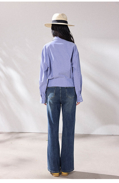Celeste Blue Striped Shirt