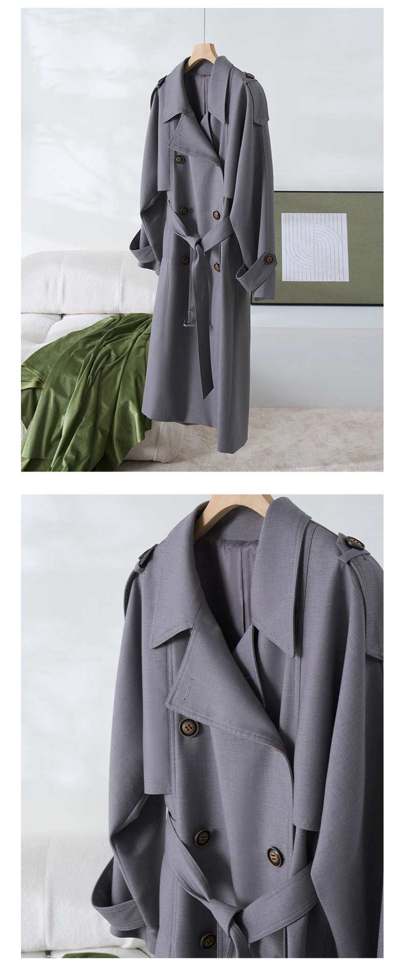 Goddess Silhouette Belted Long Trench Coat – Paris Edition