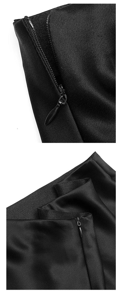 Lace-Trimmed Acetate Satin Maxi Skirt