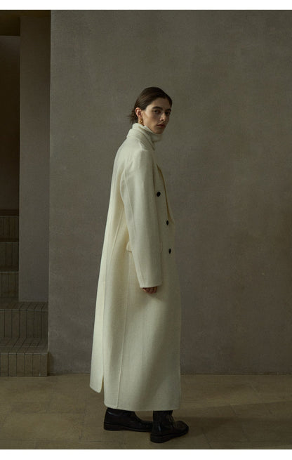 Classic Wool Belted Long Jacket Coat