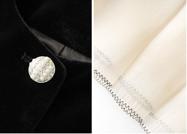 Velvet Elegance French Tailored Blazer & Mermaid Skirt Set