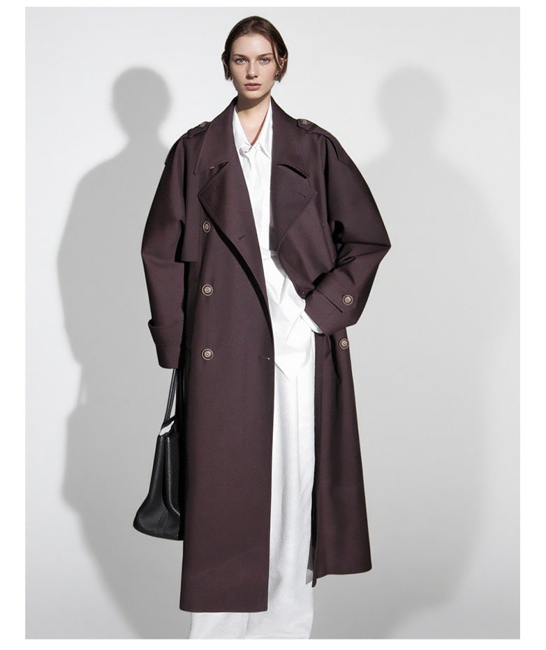 Goddess Silhouette Belted Long Trench Coat – Paris Edition
