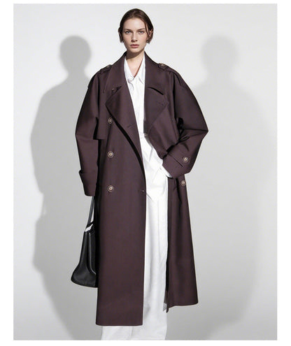 Goddess Silhouette Belted Long Trench Coat – Paris Edition