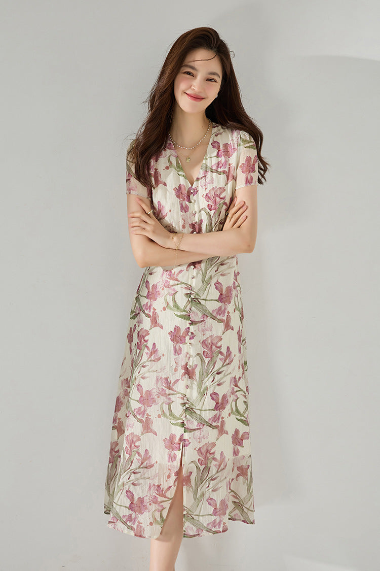 Aurielle Iris Floral Midi Dress