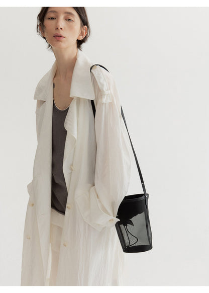 Satin Shine Sleeveless Summer Trench – One Size