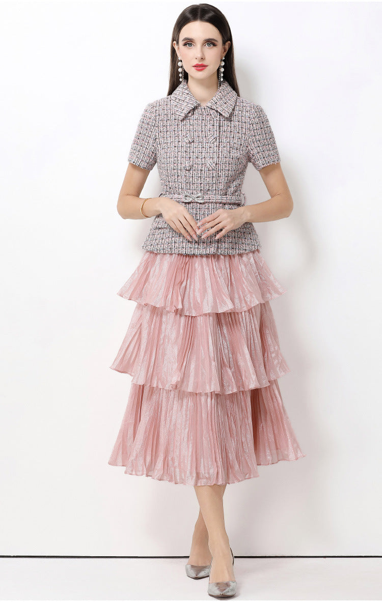 Maison Bloom Faux Two-Piece Maxi Dress