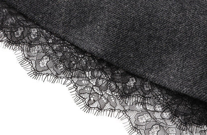 Wool-Blend Herringbone A-Line French Dress