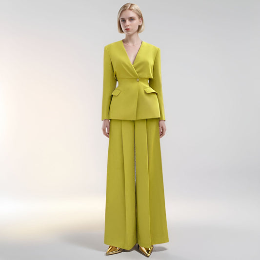 Urban Power Suit – Two-Piece Blazer & Wide-Leg Pants Set