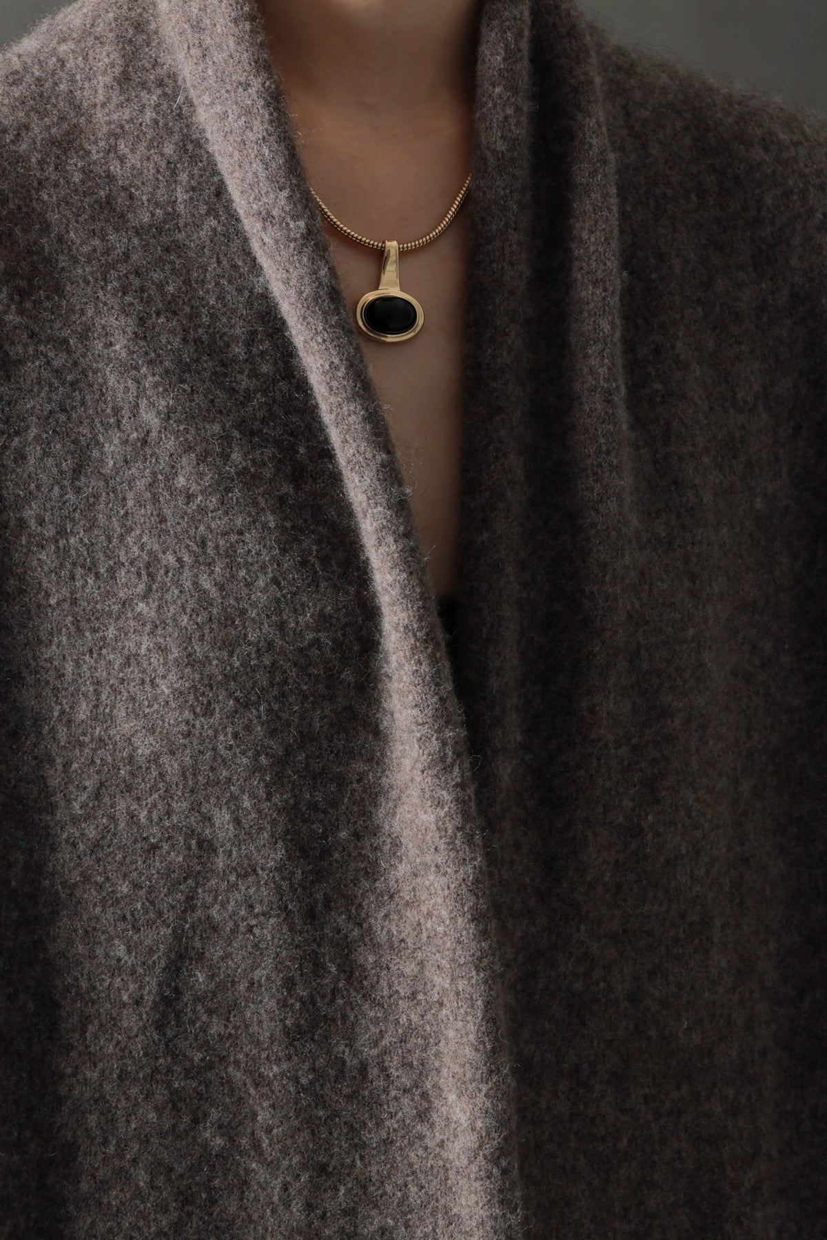Minimalist Cashmere-Blend Wool Long Cardigan