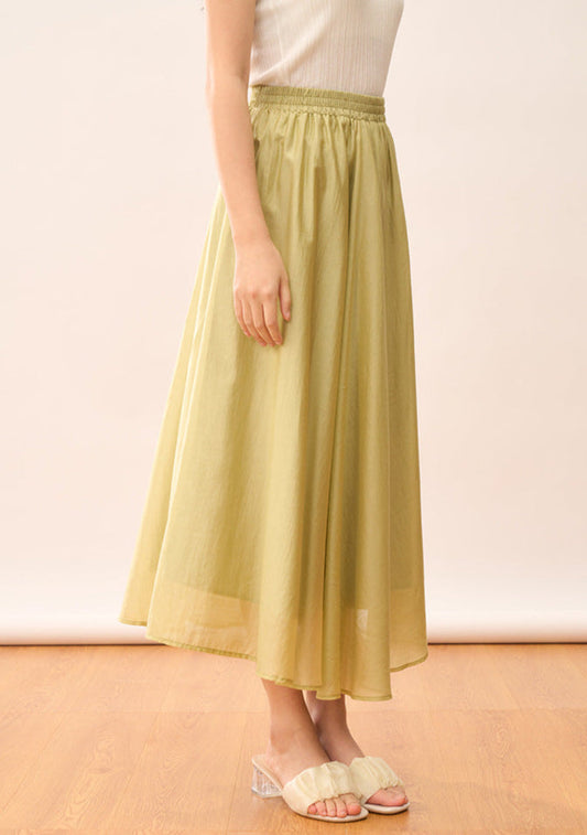 High-Waisted Lightweight A-Line Tencel Skirt