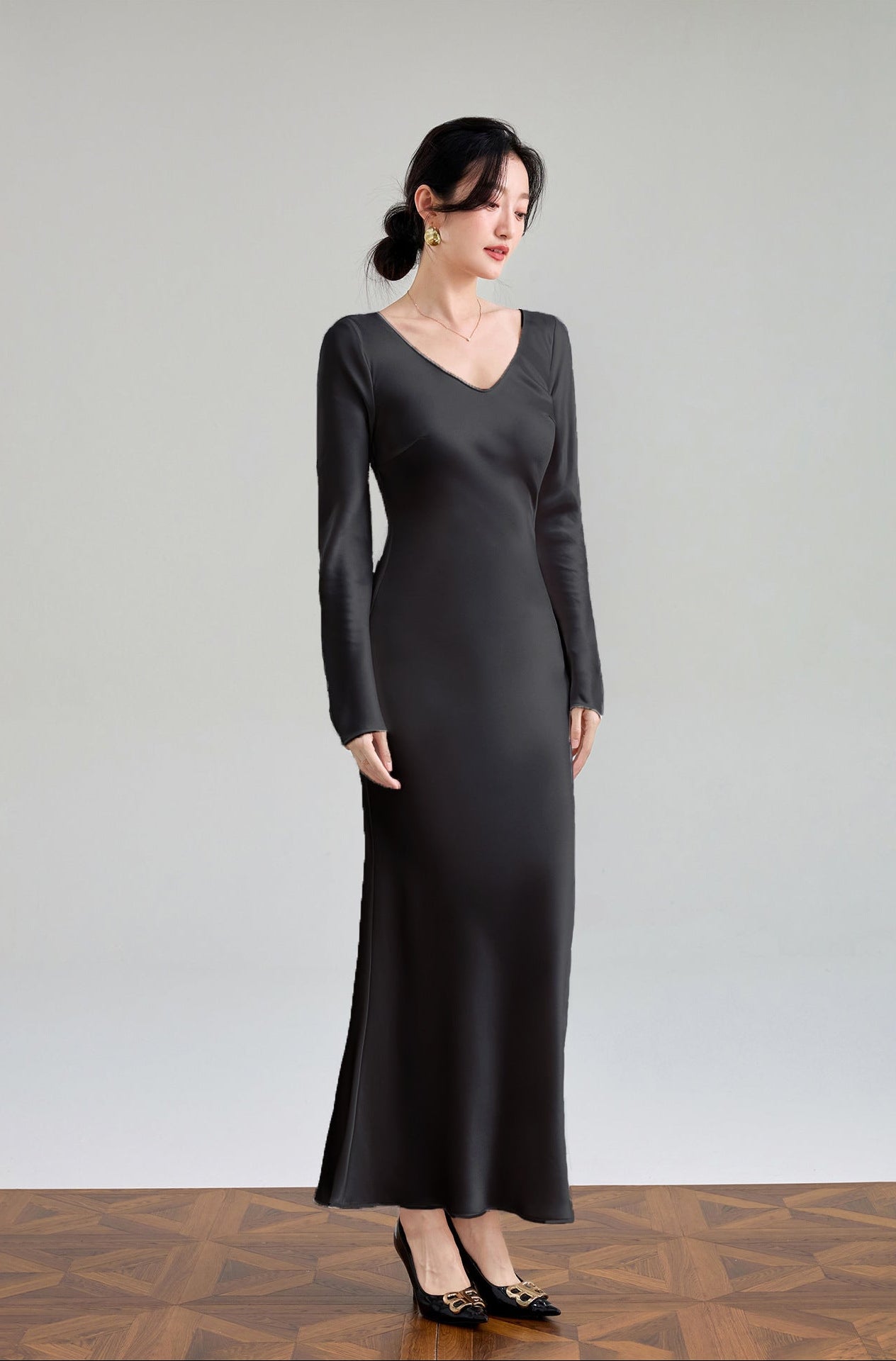 Celeste Bias Satin Dress
