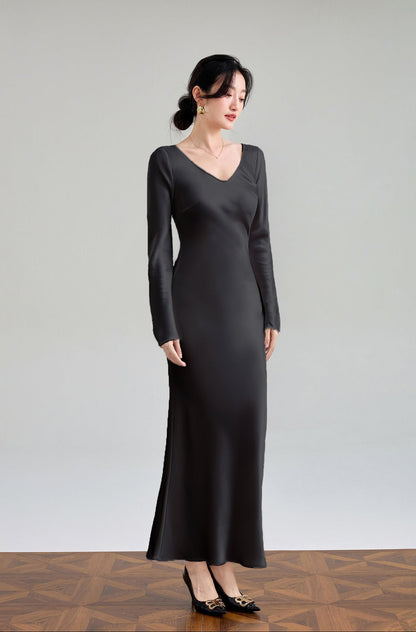 Celeste Bias Satin Dress