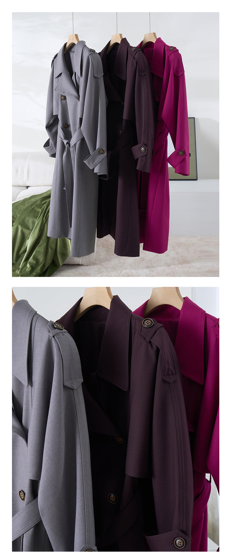 Goddess Silhouette Belted Long Trench Coat – Paris Edition