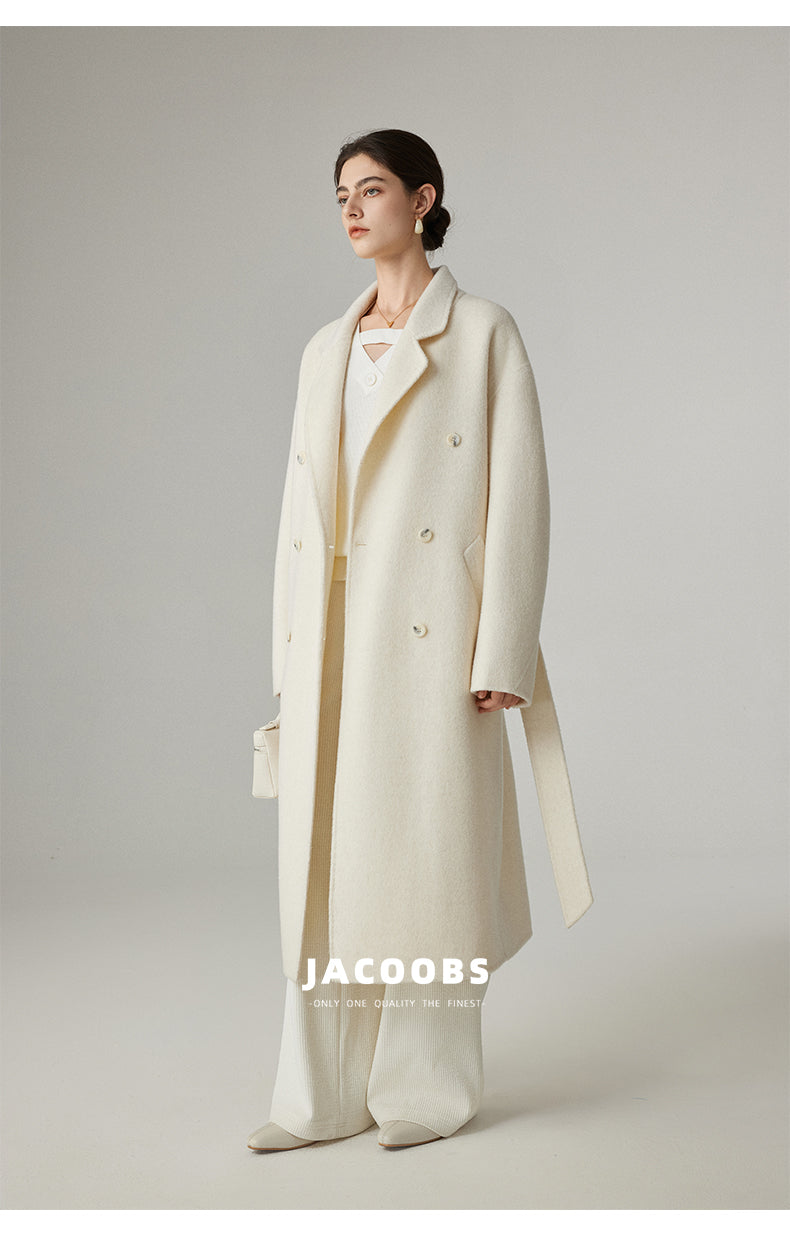 Reversible Pure Wool Minimal Long Coat