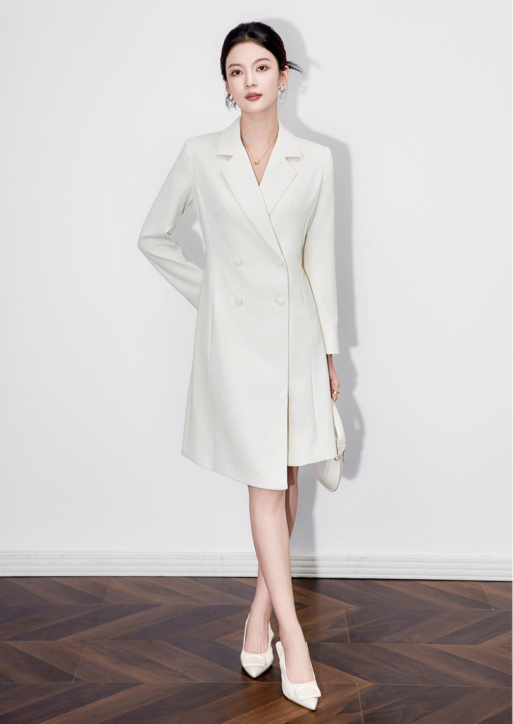 Elegant Double-Breasted Blazer Dress