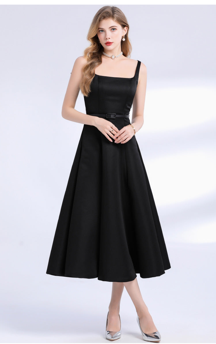 French Style Satin Slip Maxi Dress