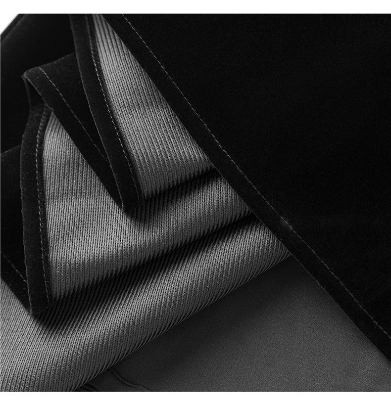 3D Floral Knit Top + Velvet Skirt Set – Elegant French Winter Ensemble