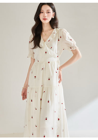 Valeria Embroidered Summer Midi Dress