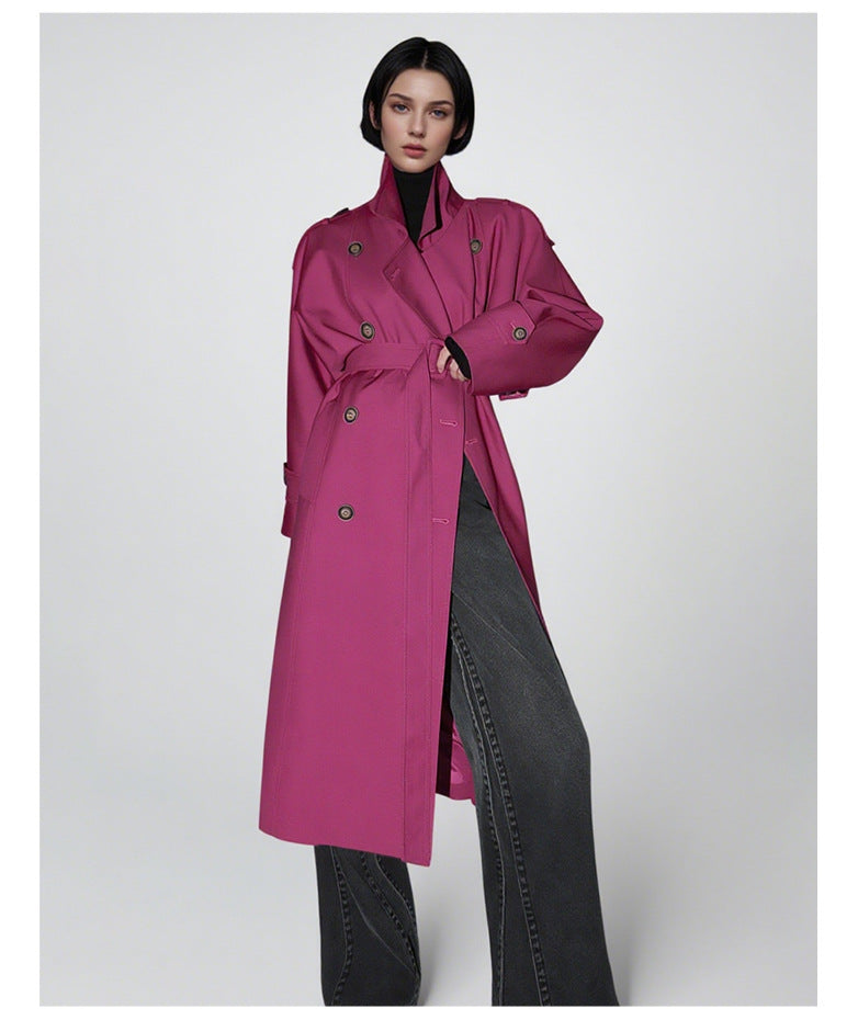 Goddess Silhouette Belted Long Trench Coat – Paris Edition