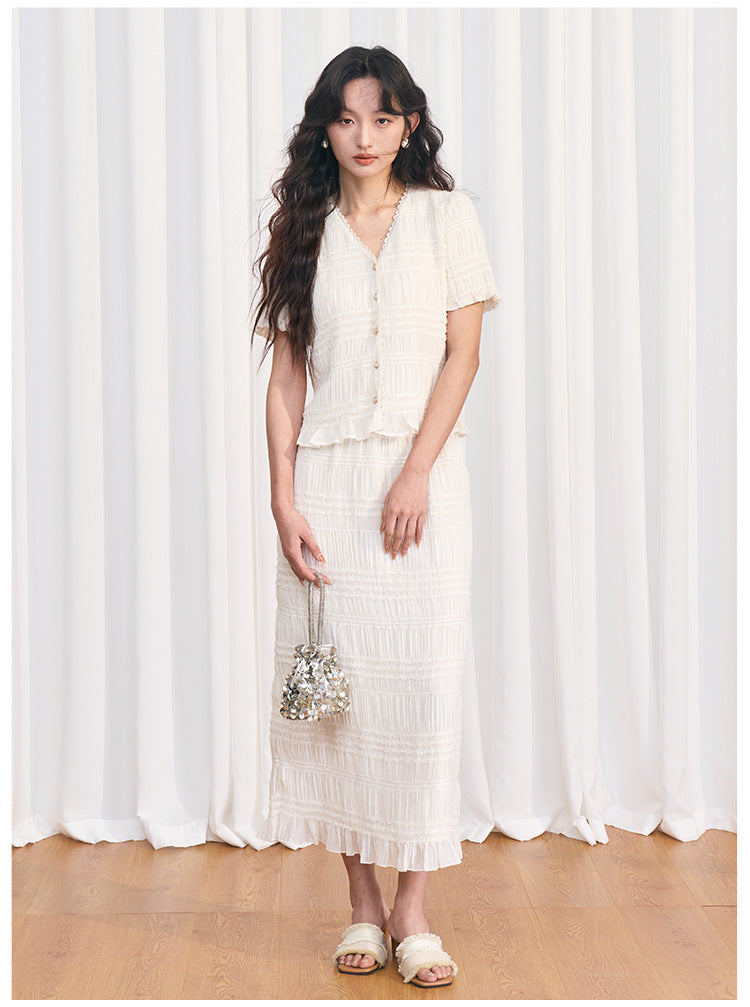 Lumière Ruffle Two-Piece Skirt Set