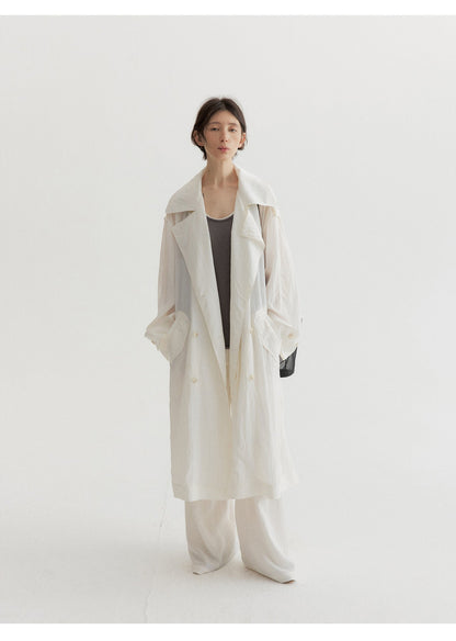 Satin Shine Sleeveless Summer Trench – One Size