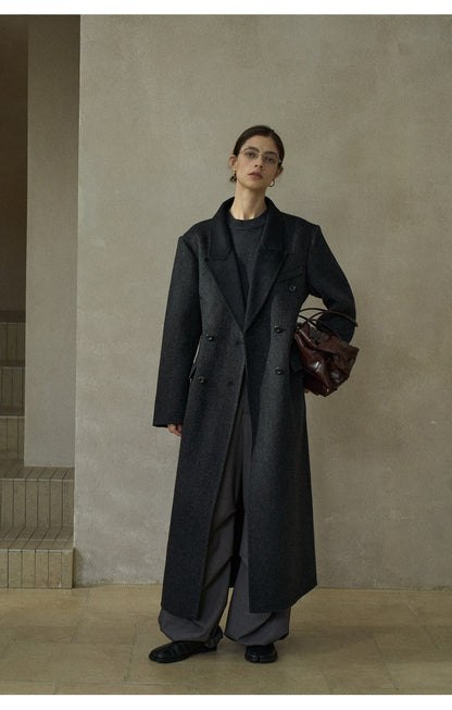 Classic Wool Belted Long Jacket Coat