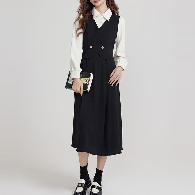 Formal Faux Two-Piece Long Dress