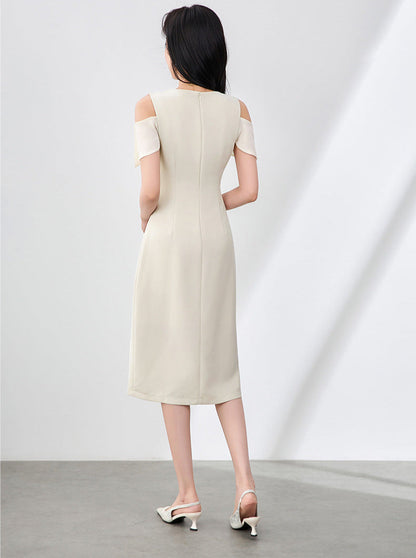 Summer Elegance Bow-Tie Midi Dress
