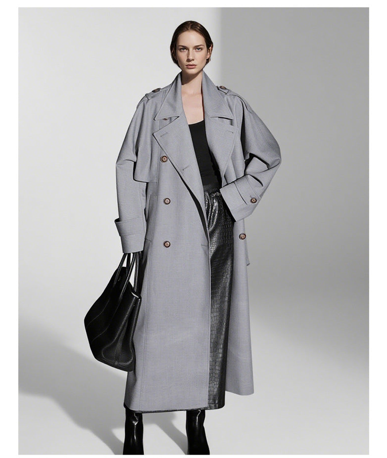 Goddess Silhouette Belted Long Trench Coat – Paris Edition