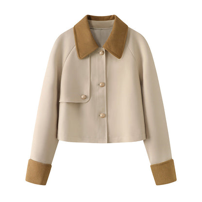 Short Modern Blazer with Stitch Detail – Elegant Slim Fit Jacket