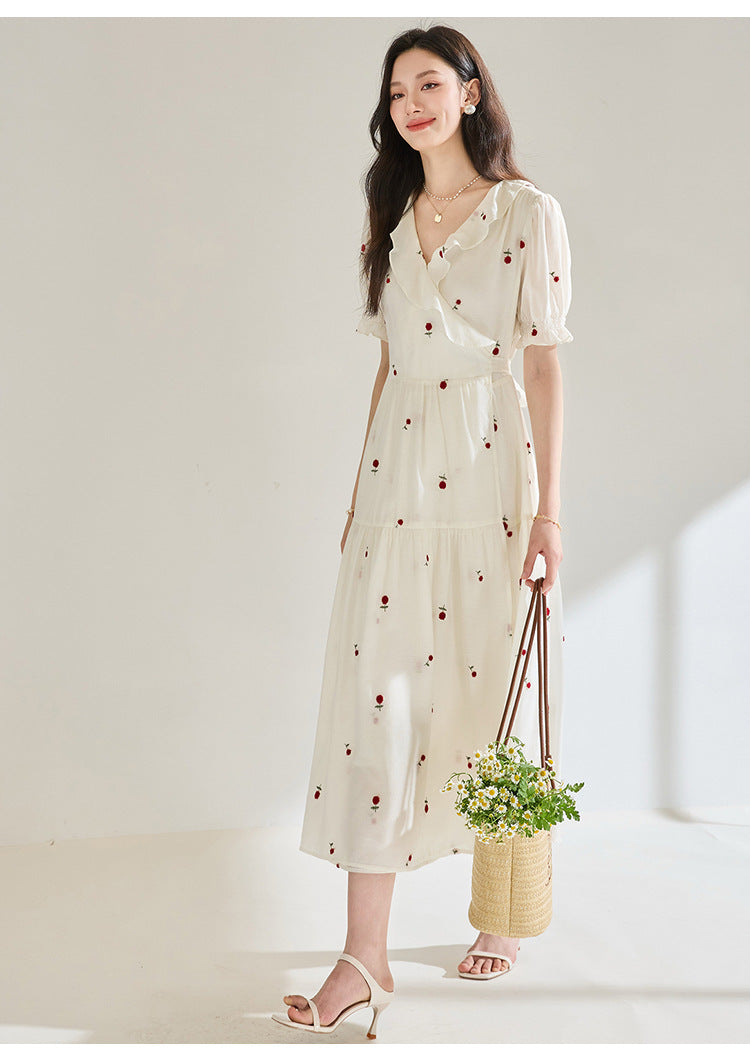 Valeria Embroidered Summer Midi Dress