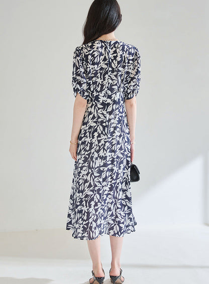 Seraphina Floral V-Neck Midi Dress