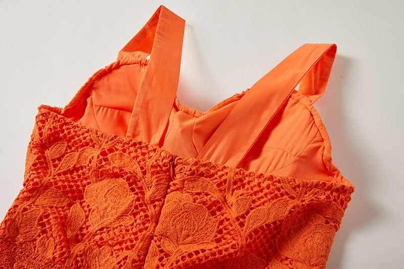Lace-Detail Sleeveless Summer Dress