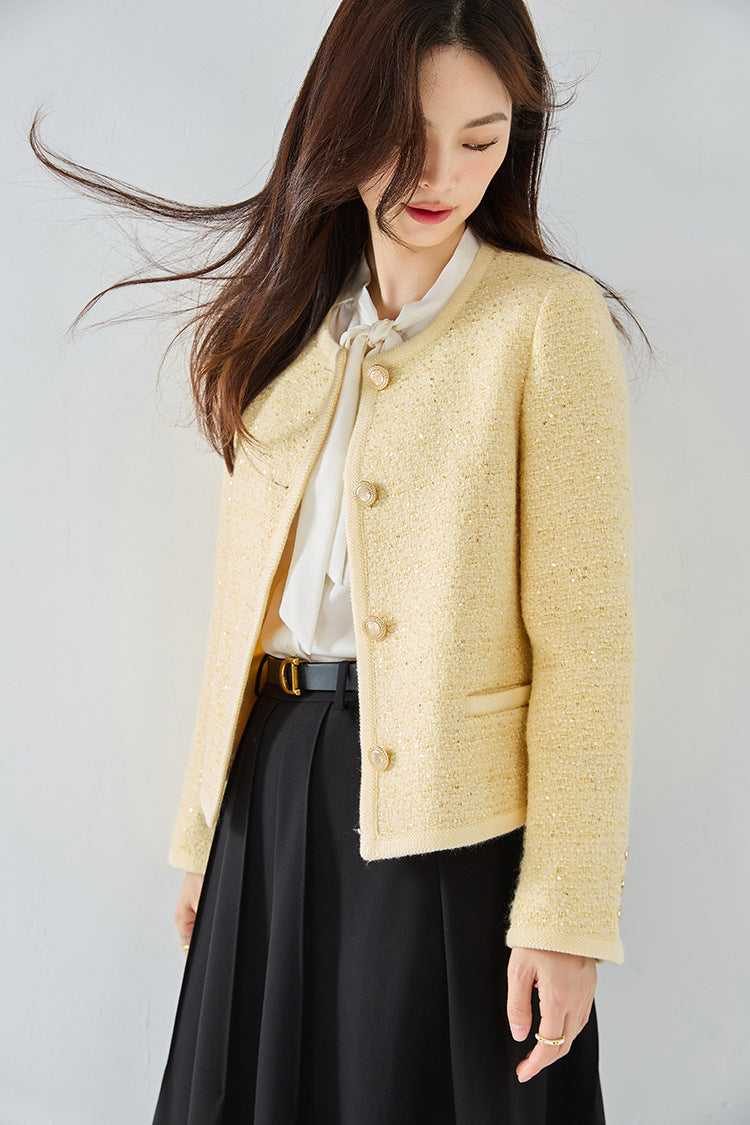 Aurielle Sequin Cropped Jacket