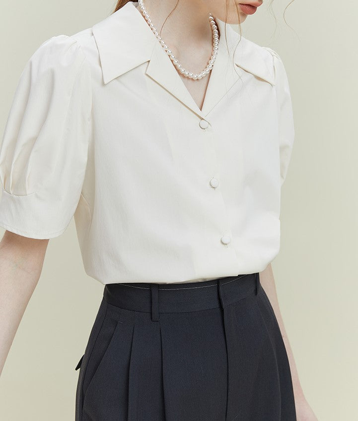 Cotton Blend Summer Crew Neck Shirt
