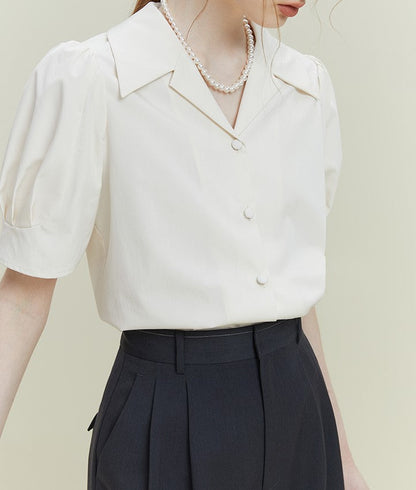 Cotton Blend Summer Crew Neck Shirt