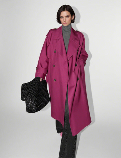 Goddess Silhouette Belted Long Trench Coat – Paris Edition