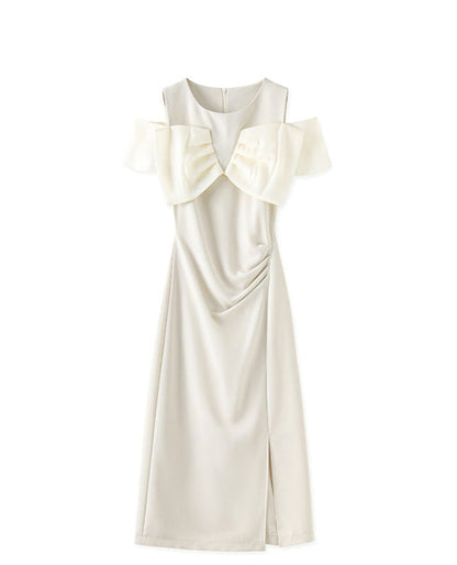 Summer Elegance Bow-Tie Midi Dress