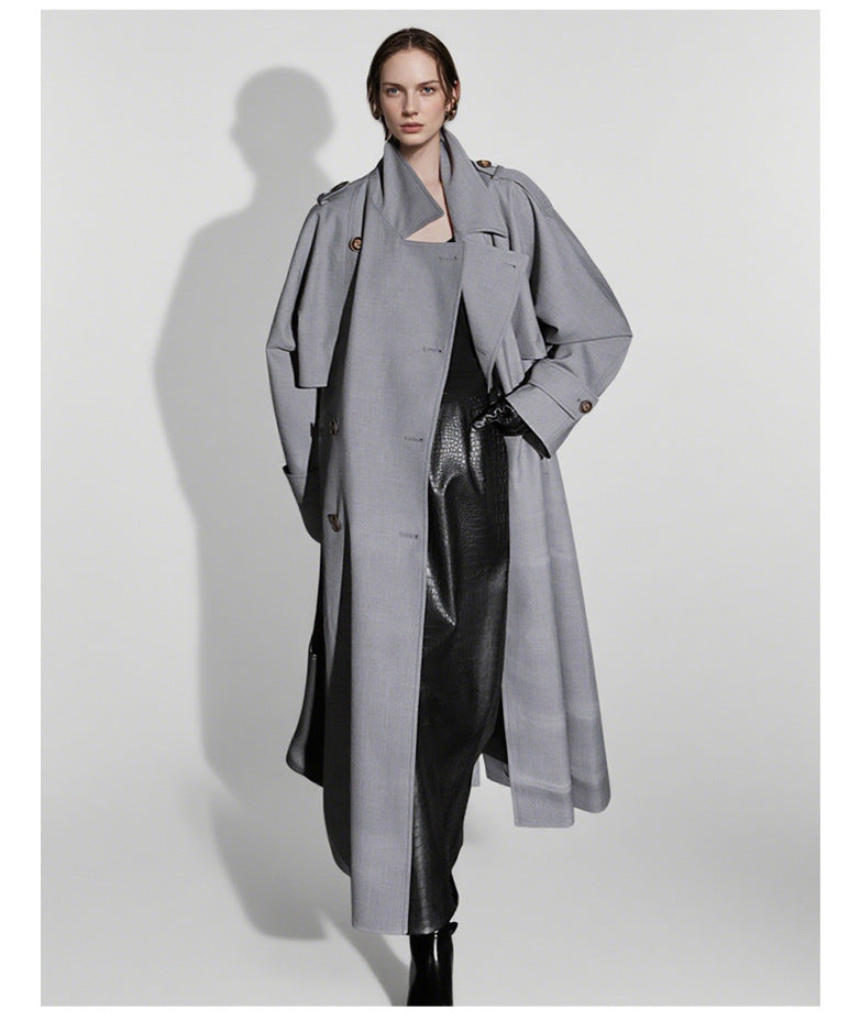 Goddess Silhouette Belted Long Trench Coat – Paris Edition