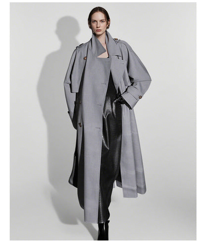 Goddess Silhouette Belted Long Trench Coat – Paris Edition
