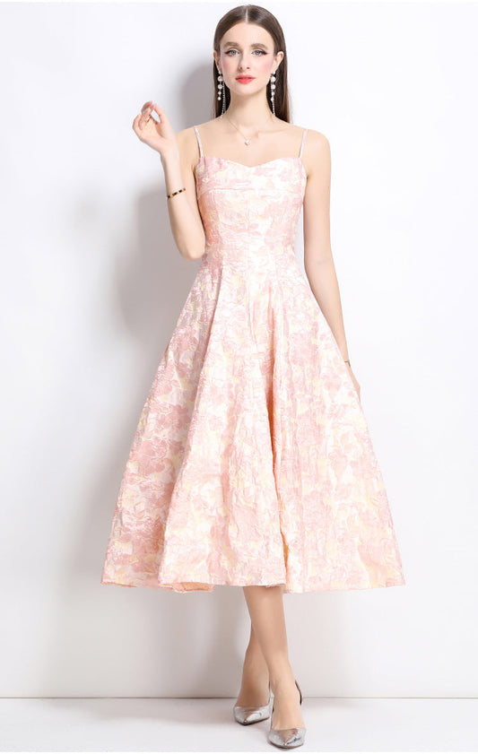 Jacquard Princess-Inspired A-Line Dress
