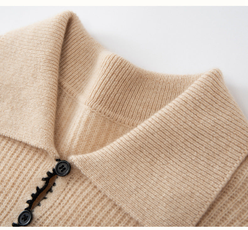 Color-Block Cashmere Cardigan