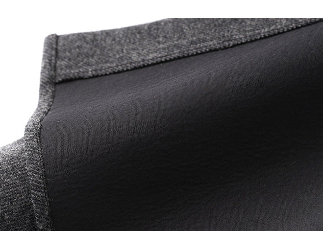 Wool-Blend Herringbone A-Line French Dress