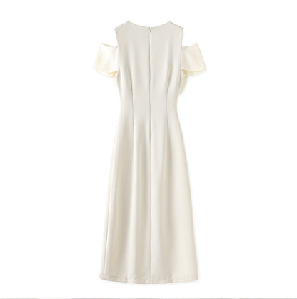 Summer Elegance Bow-Tie Midi Dress