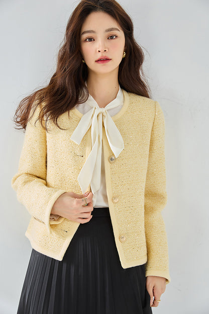 Aurielle Sequin Cropped Jacket