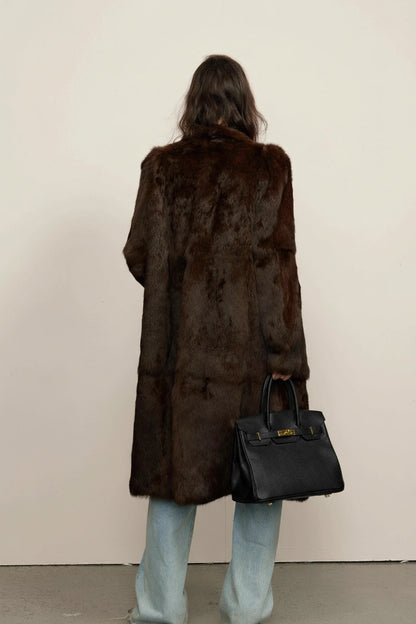 Long Rabbit Fur Coat – Essence American Coffee