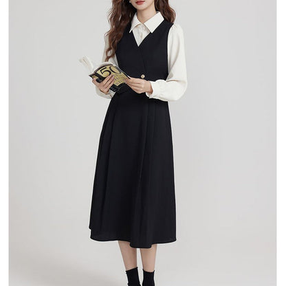 Formal Faux Two-Piece Long Dress