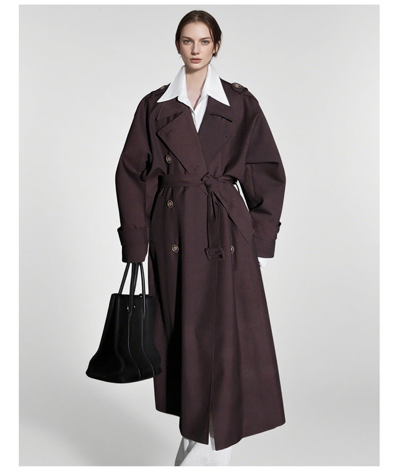 Goddess Silhouette Belted Long Trench Coat – Paris Edition